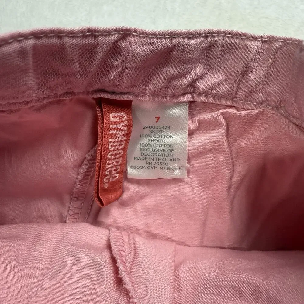 Vtg Gymboree Girls 2005 A Birds Life Line Skirt Skort Pink size 7 Embroidered